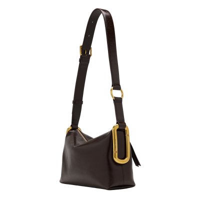 THE SCENE MEDIUM SHOULDER BAG IN CRINKLE LEATHER